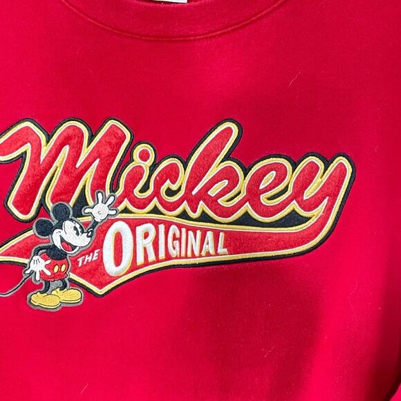 Disney Mickey Mouse Original Sweatshirt Red Extra Large - Picture 5 of 6